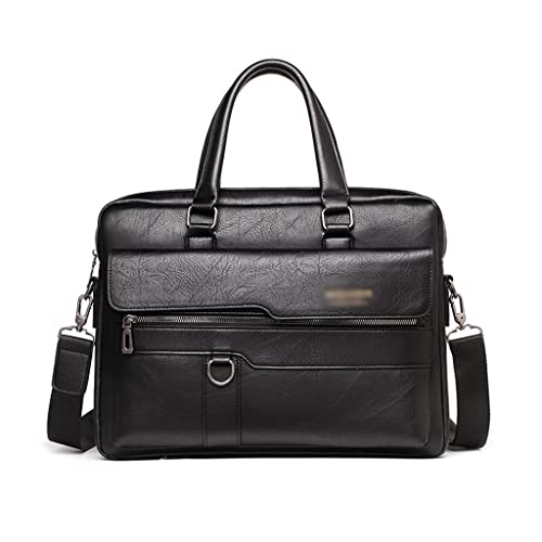 KXQYIKYI Herren-Tasche Aktentasche Tasche Leder-Reisetasche Datei Cross-Body-Rucksack von KXQYIKYI