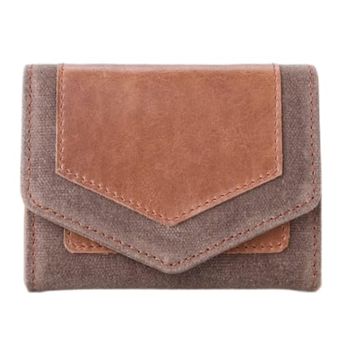 KXQYIKYI Kartenbeutel Ölwachs Canvas große Kapazitätskarten -Münze Geldbörse Multifunktionale Männer- und Frauenbrieftaschen von KXQYIKYI