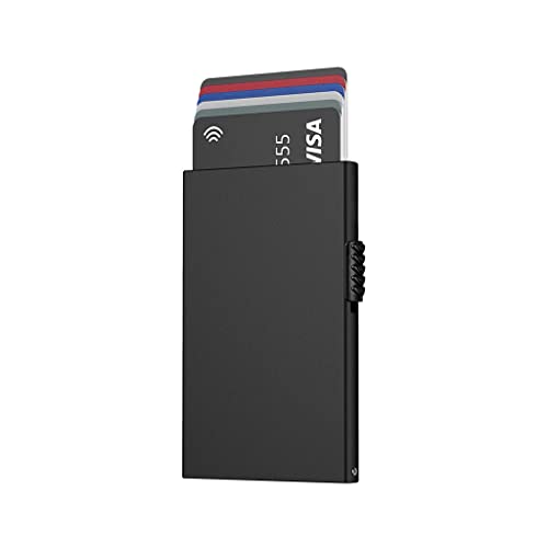 KXQYIKYI Kartenhalter Brieftasche Minimalist Slim Metal Card Protector Kreditkarten Brieftaschen für Männer (Argento, 6,8 * 0,9 cm) von KXQYIKYI