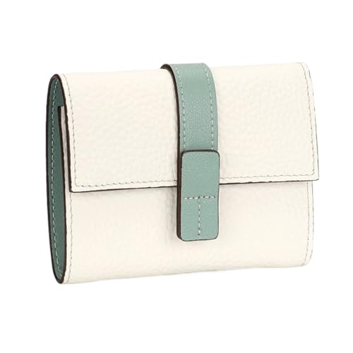 KXQYIKYI Kleine Brieftaschen Damen -Geldbörsen Kartenkoffer Echtes Ledergeldklammern blockieren Brieftaschen Handtaschen (Größe: Weiß) von KXQYIKYI