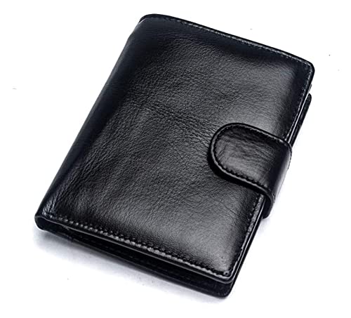KXQYIKYI Leder-Retro-Herren-Kurzleder Brieftasche Brieftasche Anti-Magnetic Multi-Card-Position Coin-Geldbeutel männlich für Geschenk von KXQYIKYI