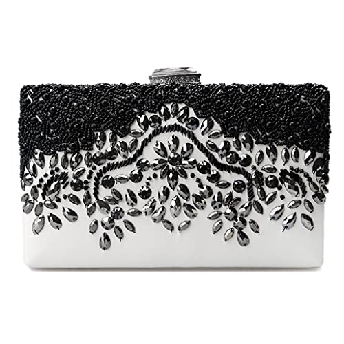 KXQYIKYI Mode PU Beading Evening Taschen Schwarze Farbe Party kleiner Tag Clutch Pearl Stickerei Hochzeit Handtaschen Geldbeutel KXQYIKYI Mode PU Beading Evening Taschen Schwarze Farbe Party kleiner Tag Clutch Pearl Stickerei Hochzeit Handtaschen Geldbeutel von KXQYIKYI