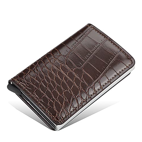 KXQYIKYI Neue Aluminiummetall -Kreditgeschäft Mini Karten Brieftet Mann Frauen Smart Wallet Visitenkartenhalter Brieftasche von KXQYIKYI