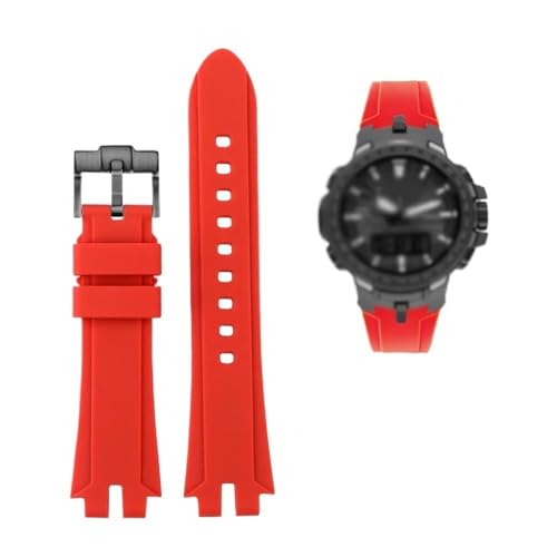KXQYIKYI Silicon Watchband Fit für Mountaineering Uhrengurt PRW-3000 3100 6000 6100y Harz für Männer Gummi-Armband Armband von KXQYIKYI
