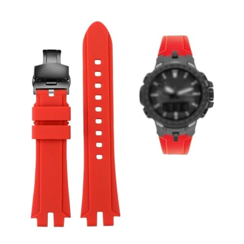 KXQYIKYI Silicon Watchband Fit für Mountaineering Uhrengurt PRW-3000 3100 6000 6100y Harz für Männer Gummi-Armband Armband von KXQYIKYI