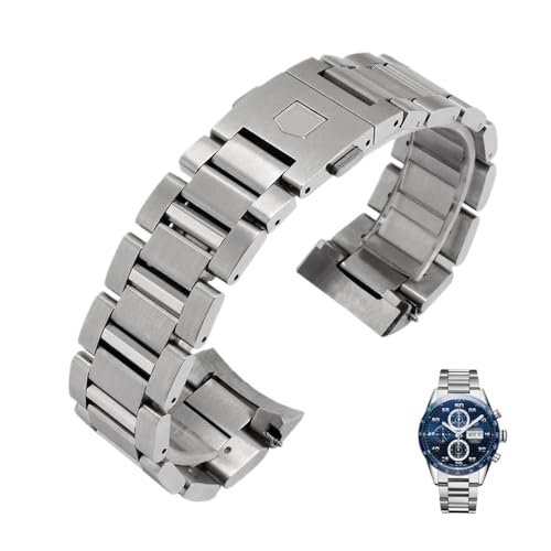 KXQYIKYI Solid Edelstahl -Uhrengurt Armband Uhrenband Passform für Tag Heuer Calera Serie Uhr Accessoires Band Steel Silber Men 22mm KXQYIKYI Solid Edelstahl -Uhrengurt Armband Uhrenband Passform für Tag Heuer Calera Serie Uhr Accessoires Band Steel Silber Men 22mm von KXQYIKYI