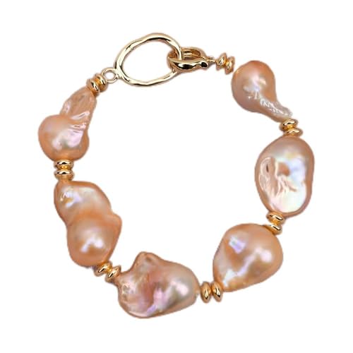 KXQYIKYI Süßwasserkultivierter Barock Perlen Halskette Armband Ohrringe Sets für Frauen Lady Mode KXQYIKYI Süßwasserkultivierter Barock Perlen Halskette Armband Ohrringe Sets für Frauen Lady Mode von KXQYIKYI