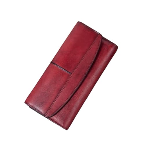 KXQYIKYI Visitenkartenkoffer Frauen Cowide Geldbörsen Brieftaschen blockieren Brieftaschen Handtaschen Leder Lang Geld Clips Abendbeutel (Größe: lila) von KXQYIKYI