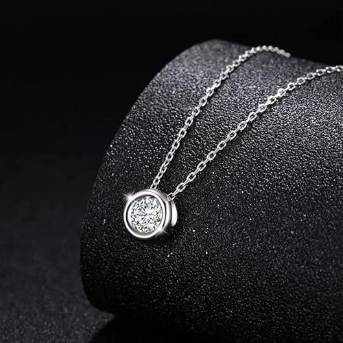 KXQYIKYI d Farbe 1 Karat Real Moissanit Anhänger Halskette für Frauen 925 Sterling Silber Diamond Kette Halsketten Schmuck von KXQYIKYI