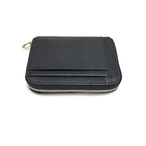 Kleine Brieftaschenmünzen Geldbörse Lederkartenhalter Zwei-in-Eins-Speicher-Reißverschluss-Multifunktion (schwarz, Größe, Größe Kleine Brieftaschenmünzen Geldbörse Lederkartenhalter Zwei-in-Eins-Speicher-Reißverschluss-Multifunktion (schwarz, Größe, Größe von KXQYIKYI