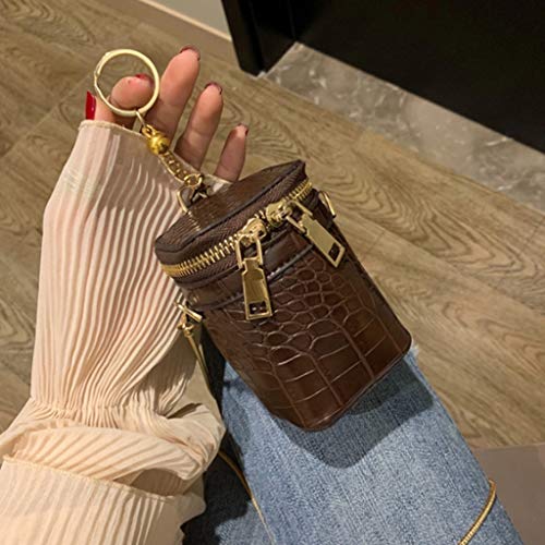 Ladies Backpack Wallet Synthetic Fashion Damen Umhängetasche lässig Schulter (schwarz) von KXQYIKYI