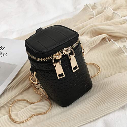 Ladies Backpack Wallet Synthetic Fashion Damen Umhängetasche lässig Schulter (schwarz) von KXQYIKYI