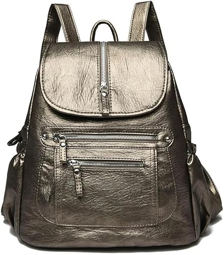 Mehrschichtige Geldbörse, lässiger Reiserucksack, Damen, geräumig, Hauptfach und integrierte Wasserflaschentasche, B von KXQYIKYI