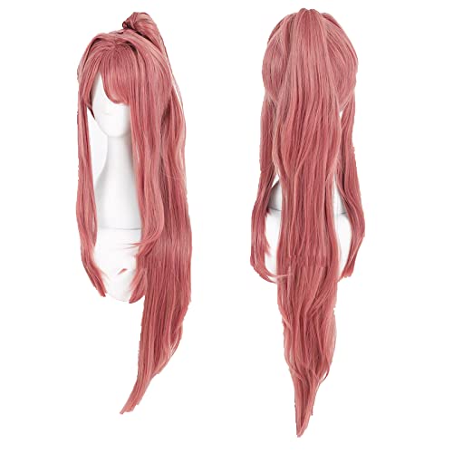 Rollenspiel für den Doki Doki Literature Club! DDLC Monika Cosplay Perücken 100 cm lang hitzebeständiges synthetisches Haar Cosplay Anime -Perücken -Cosser von KXQYIKYI