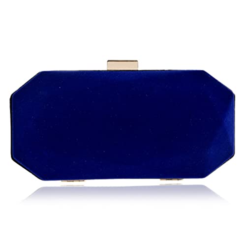 Samt Frauen kleine Abendtaschen Metal Fashion Clutch Purse Schulterkette Party Hochzeit Dinner Handtaschen (e) von KXQYIKYI