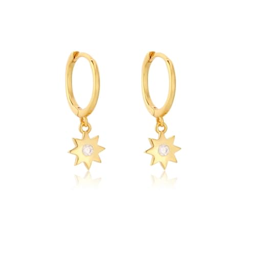 Stollenstars Blumen runde Reifenohrringe für Frauen fallen lassen von KXQYIKYI