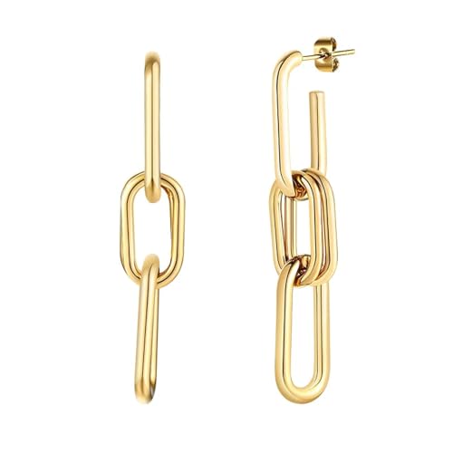 Stollenverbindung Drop Ohrringe Minimalistische Papierklammer Kette Dangle Hochzeit Boho Party Frauen Mädchen von KXQYIKYI