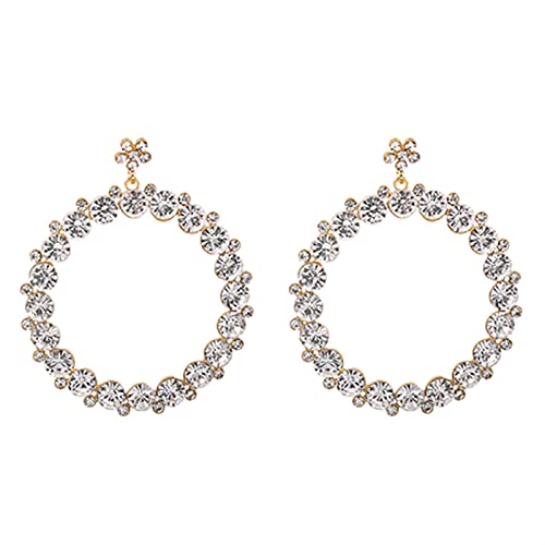 Strasspartei Persönlichkeit Geometrische Runde Anhänger Frauenschmuck Frauen Ohrringe Ohrringe von KXQYIKYI
