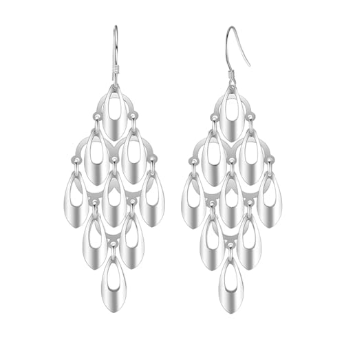 Stud -Frauen Mehrere Schichten fallen Ohrringe Hochzeitsfeier ab von KXQYIKYI