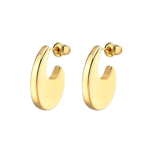 Stud Ohrringe minimalistische Hoop -Ohrring für Frauen Chunky Geometrische Hochzeit Boho Party von KXQYIKYI