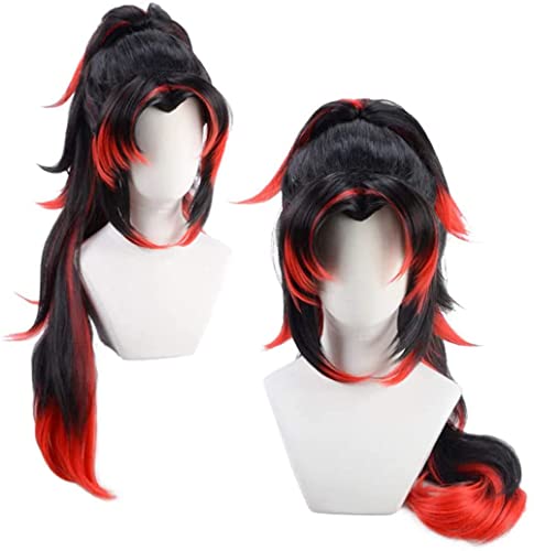 ydound kokushbou wig cosplay schwarz rote long proje Anime Kostüm mit Perücken Cap Cosplay Anime Perücken Coser von KXQYIKYI