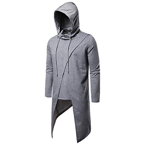 KXZD Männer Langarm Outwear Hoodie Sweatshirt Tops Asymmetrisch Jackenmantel Herren Sweatjacke Kapuzenjacke Kapuzenpullover Herren mit Kapuze Hoody Kapuzenshirt Hemd Tops T-Shirt Hoodie von KXZD