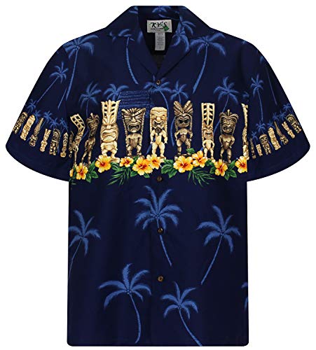 KY‘s Original Hawaiihemd, Totem Brustdruck, blau, XL KY‘s Original Hawaiihemd, Totem Brustdruck, blau, XL von KY's International