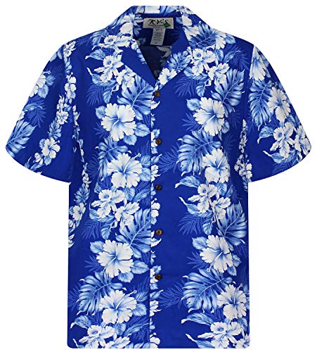 KY´s Hawaiihemd, Kurzarm, Batik, Blau, XL von KY's