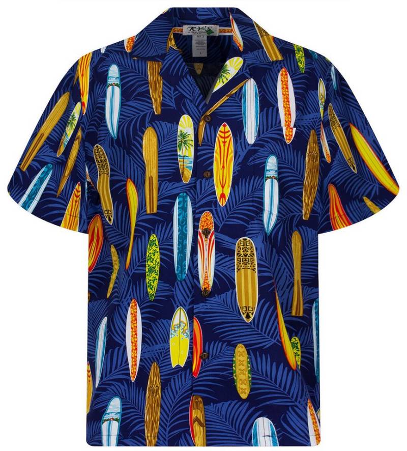 KY's Hawaiihemd Surfbretter Allover Original Hawaiihemd mit 100% Kokosnuss-Knöpfen von KY's