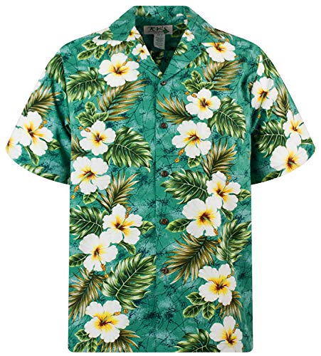 KY's Original Hawaiihemd, 3-Farben, grün, 3XL von KY's