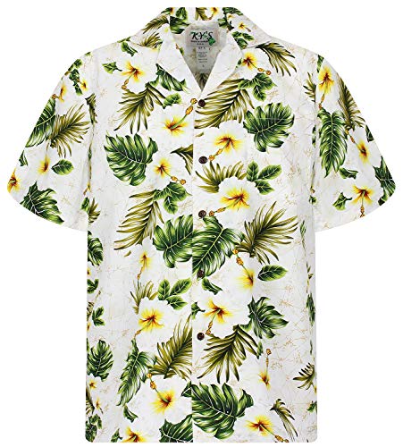 KY's Original Hawaiihemd, 3-Farben, weiß, 3XL von KY's