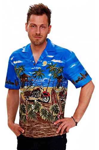 KY‘s Original Hawaiihemd, Bike, blau, 3XL von KY's