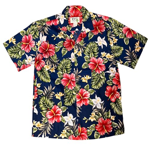 KY´s Original Hawaiihemd, Kurzarm, Herren, Red Flower, Blau, 3XL KY´s Original Hawaiihemd, Kurzarm, Herren, Red Flower, Blau, 3XL von KY's International