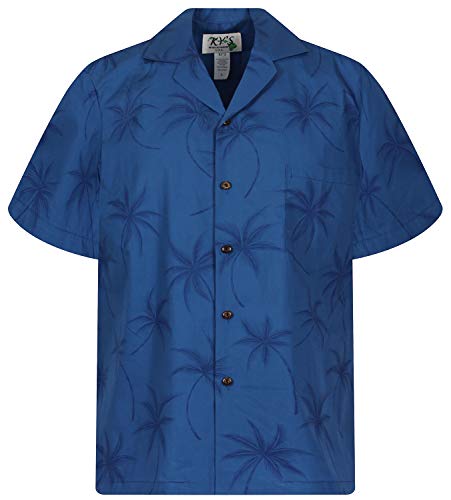 KY's Original Hawaiihemd, Palm Shadow, Türkis, XXL von KY's
