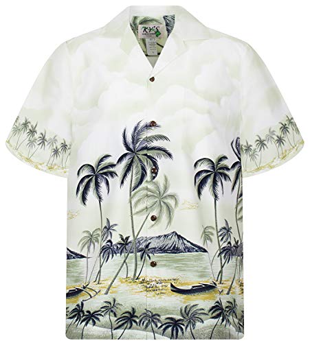 KY‘s Original Hawaiihemd, Palmbeach, grün, XXL von KY's International