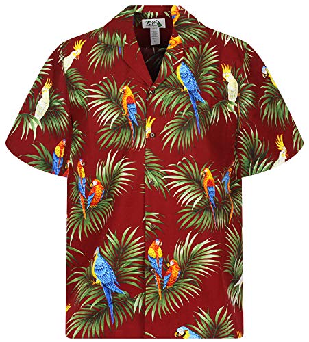 KY‘s Original Hawaiihemd, Papagei Allover, rot, XXL von KY's