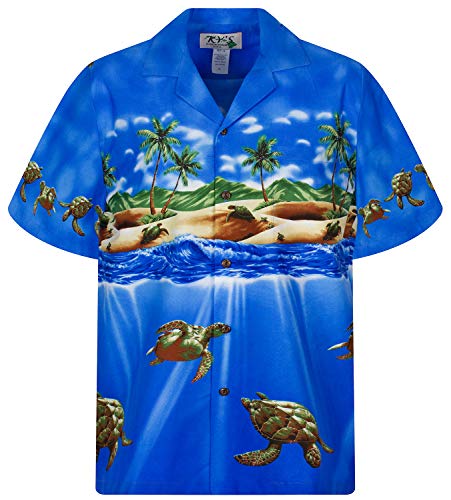 KY's Original Hawaiihemd, Turtle Old, blau, 3XL von KY's