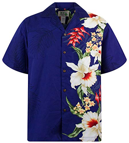 KY‘s Original Hawaiihemd, Wedding, blau, XXL von KY's