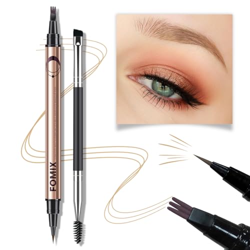 KYDA 3 Dots Flüssiger Augenbrauenstift Eyeliner, Braun, Tattoo-Brauenfarbe, natürliche Augenbrauen mit weichen Spitzen, Brauenstift, dauerhafte, schnell trocknende Formel von KYDA