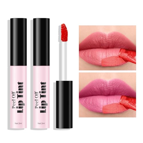 KYDA 4 Colors Peel Off Matte Lip Tint, Lasting Matte Tattoo Lip Gloss, Non-Stick Cup Tinted Lip Stain, Waterproof Formula von KYDA