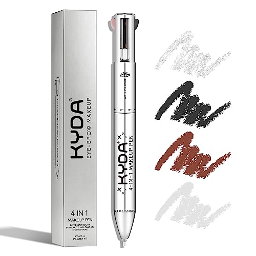 KYDA 4 IN 1 Makeup Pen,Multi Use Makeup Pen Comes with Eyeliner,Brow,Highlighter,Easy Brow Contour and Lift,Smooth Creamy High Pigmented,Lasting Blendable Brow Makeup Pen KYDA 4 IN 1 Makeup Pen,Multi Use Makeup Pen Comes with Eyeliner,Brow,Highlighter,Easy Brow Contour and Lift,Smooth Creamy High Pigmented,Lasting Blendable Brow Makeup Pen von KYDA