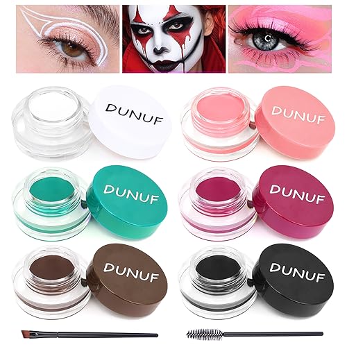 KYDA 6 Farben Augenbrauen Pomade Set, Waterproof Multifunktionale Eyeshadow Creme-Eyeliner-Gel, Can Be Used As Eyeshadow, Eyeliner, Eyebrow Tint, Body, Hair, To Create A Halloween Look-Set A von KYDA