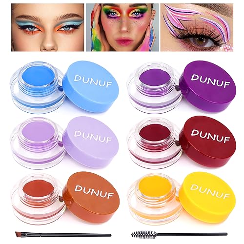 KYDA 6 Farben Matte Eyeshadow Set, Waterproof Body Paint, Multifunktionale Face Paint, Can Be Used As Eyeshadow, Eyeliner, Eyebrow Tint, Body, Hair, To Create A Halloween Look-Set B von KYDA