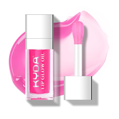 KYDA Hydrating Lip Glow Oil, Moisturizing Lip Oil Gloss Transparent Plumping Lip Gloss, Getöntes Lippenöl für Lippenpflege und Trockene Lippen-007#Raspberry Red von KYDA