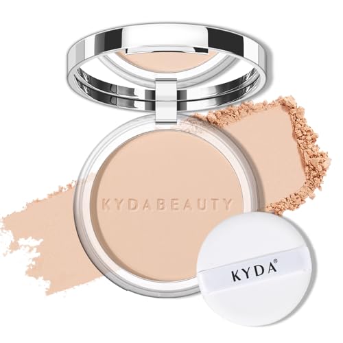 KYDA Mineral Powder, 4-in-1 Pressed Mineral Powder, SPF 35 Matte Setting Powder mit Concealer und Foundation, leichte, makellose Deckkraft, Skin Care Formula, LIGHT KYDA Mineral Powder, 4-in-1 Pressed Mineral Powder, SPF 35 Matte Setting Powder mit Concealer und Foundation, leichte, makellose Deckkraft, Skin Care Formula, LIGHT von KYDA