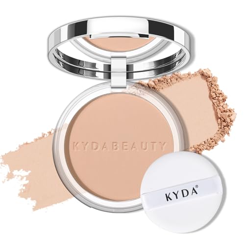 KYDA Mineral Powder, 4-in-1 Pressed Mineral Powder, SPF 35 Matte Setting Powder mit Concealer und Foundation, leichte, makellose Deckkraft, Skin Care Formula, Medium KYDA Mineral Powder, 4-in-1 Pressed Mineral Powder, SPF 35 Matte Setting Powder mit Concealer und Foundation, leichte, makellose Deckkraft, Skin Care Formula, Medium von KYDA