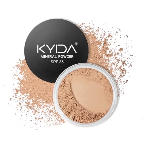 KYDA Mineral Powder Foundation, SPF 35, Lightweight Loose Powder Foundation, Skin-improving Mineral Foundation, Buildable Coverage, Natural Glow Base Makeup, 0.28 oz, Medium Beige KYDA Mineral Powder Foundation, SPF 35, Lightweight Loose Powder Foundation, Skin-improving Mineral Foundation, Buildable Coverage, Natural Glow Base Makeup, 0.28 oz, Medium Beige von KYDA