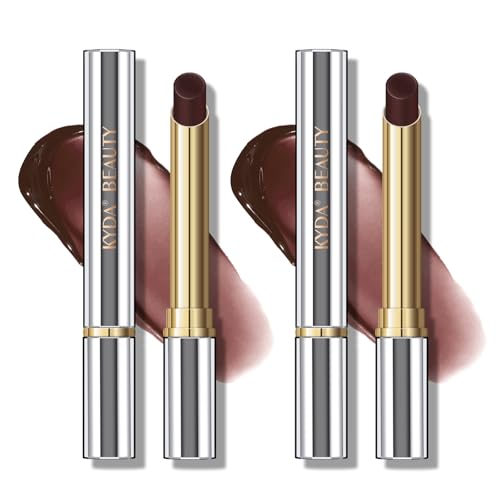 KYDA Tinted Lip Balm, Hydrating Sheer Formula Lip Balm, natürliches glänzendes Finish, feuchtigkeitsspendender Lippenpflegebalsam (Black Candy(2pcs)) von KYDA