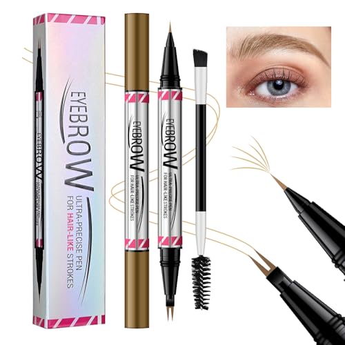 KYDA Two Tips Eyebrow Pen, 2-in-1 Dual-Ended Ultra-fine Eyebrow Eyeliner Pencil for Natural Hair-Like Brows, Waterproof Lasting Long Day Precise Brow-Tip-01#Light Brown KYDA Two Tips Eyebrow Pen, 2-in-1 Dual-Ended Ultra-fine Eyebrow Eyeliner Pencil for Natural Hair-Like Brows, Waterproof Lasting Long Day Precise Brow-Tip-01#Light Brown von KYDA