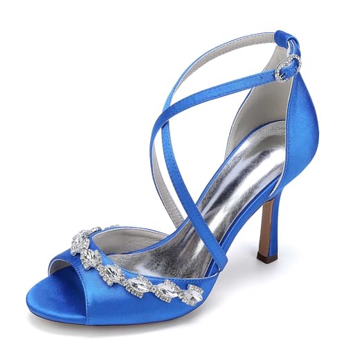 Damen-Strass-Kitten-Heel Mit Kreuzriemen, Elegante Offene Zehen-schnallen-high-Heels Für Damen, Spitze Brautschuhe Für Die Braut Zum Abendball Damen-Strass-Kitten-Heel Mit Kreuzriemen, Elegante Offene Zehen-schnallen-high-Heels Für Damen, Spitze Brautschuhe Für Die Braut Zum Abendball von KYEGLO